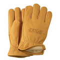 Winter Lined Gold Deerskin Leather Gloves